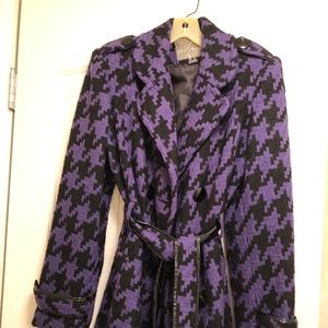 Purple and black houndstooth jacket